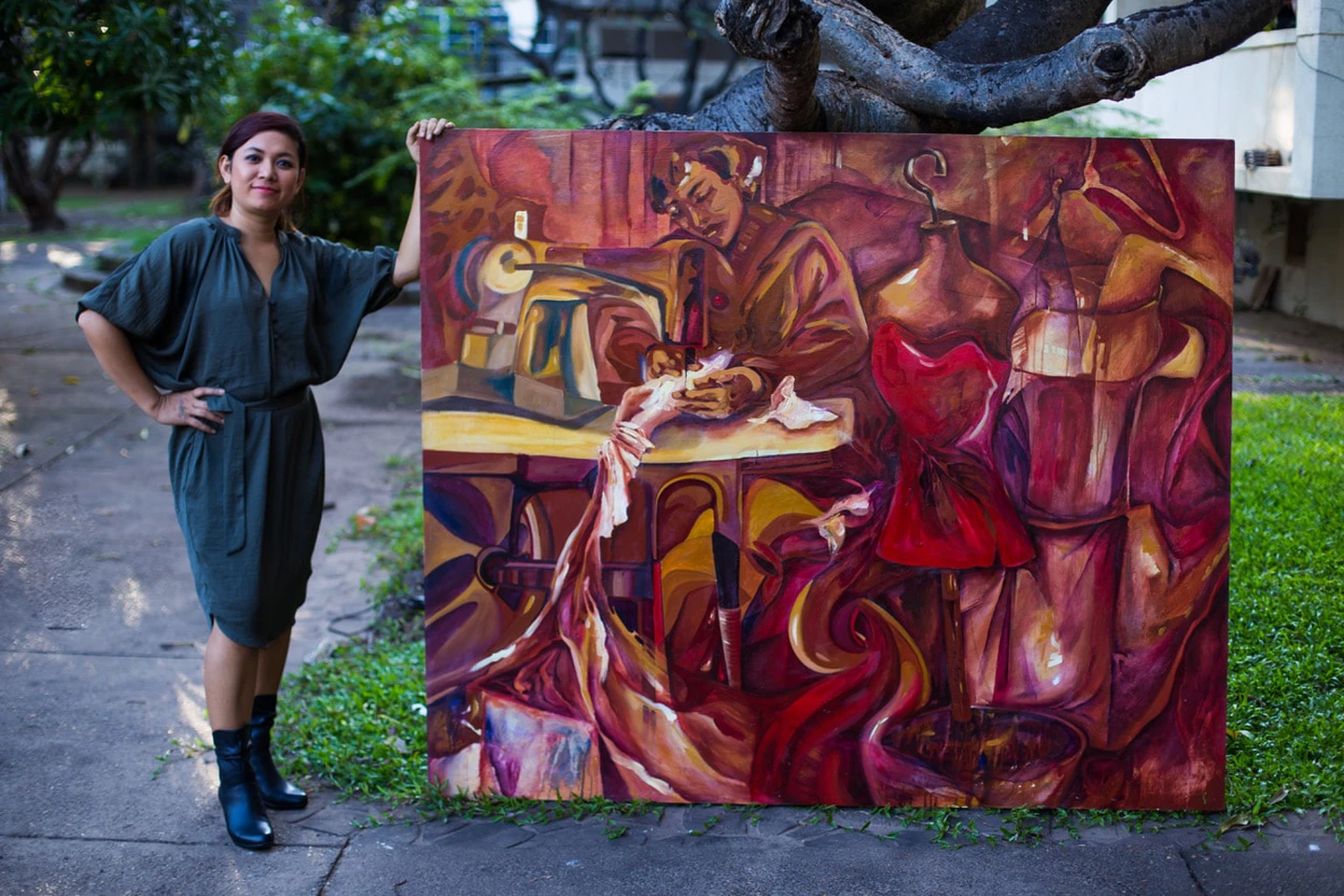 Dina Chhan Artist Painter Sculptor Phnom Penh Cambodia